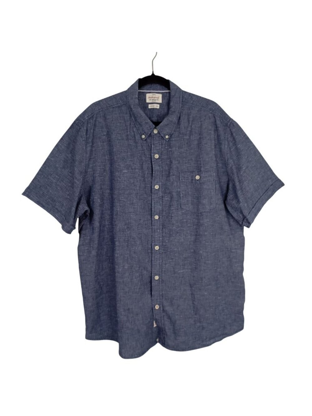 Weatherproof Vintage Button-Up Shirt Mens Washable Linen Blend Size XL